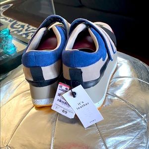 Zara Multi colour Leather platform sneakers-NWT